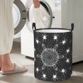 thumbnail image 4 of DouZhe Waterproof Collapsible Large Laundry Baskets, Spider Web Trap Prints Circular Hamper with Handles, Grey, 4 of 6