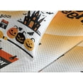 thumbnail image 3 of Ambesonne Halloween Quilted Bedspread Set 3 Pcs, Happy Ghost, Queen Size, Orange Black, 3 of 4