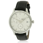 Tissot Men's 42mm Brown Calfskin Band Steel Case Quartz White Dial Analog Watch T0636391603700