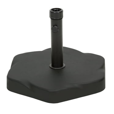 GDF Studio Beechmont Outdoor Lightweight Concrete 66 lbs Hexagonal Umbrella Base, Black