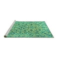 thumbnail image 2 of Ahgly Company Machine Washable Indoor Rectangle Persian Turquoise Blue Traditional Area Rugs, 2' x 4', 2 of 4