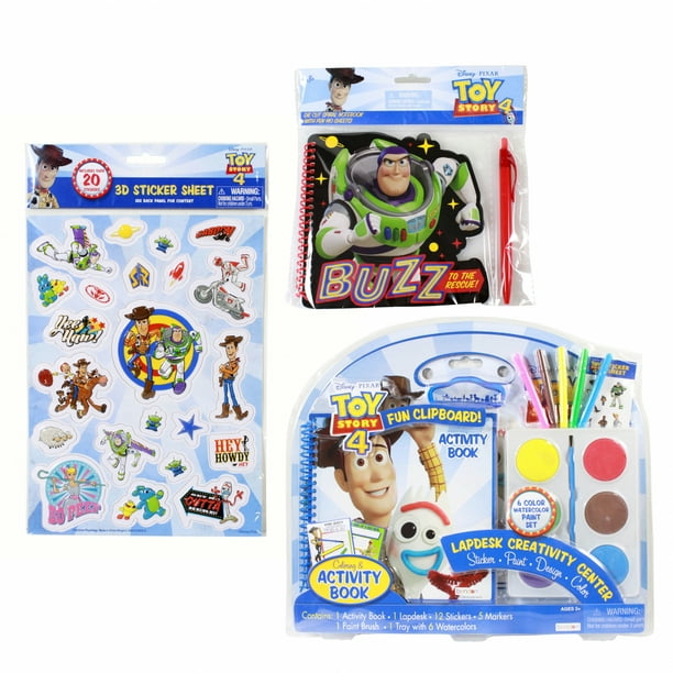 Disney Toy Story 4 Kids Activity Gift Set Lap Desk Paint Stickers