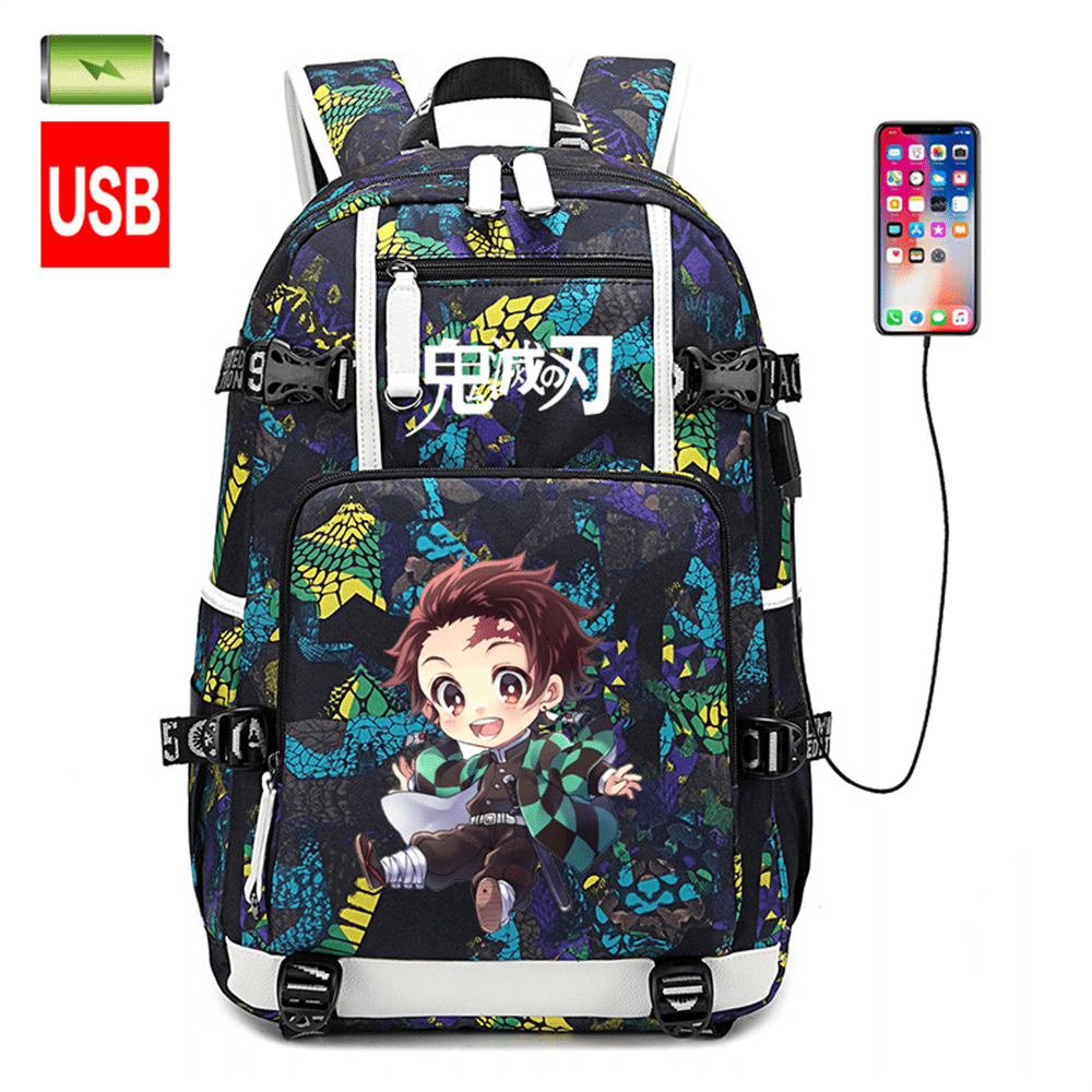 Demon Slayer Backpack with USB Charging Port, New Demon Slayer Anime