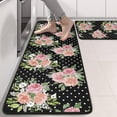 thumbnail image 2 of Kitchen Rugs Sets Of 2,Pioneer Flower Floral Print Pattern Anti Fatigue Kitchen Mat Rugs Non Slip Washable,Decorative Kitchen Floor Mats for Kitchen,Sink,Laundry,17"x47"+17"x47", 2 of 5
