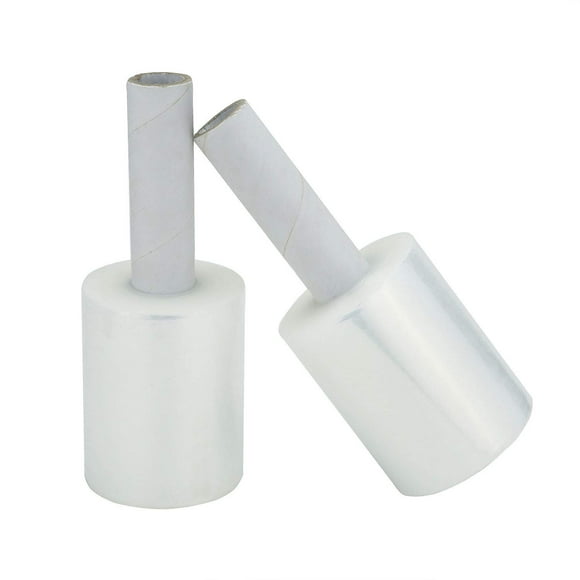 Stretch Wrap, 2-Pack Mini Stretch Wrap Roll - Stretch Wrap With Handle For Pallet Wrapping And Packaging - 80 Gauge Shrink Wrap Roll - 5-Inch By 1000Ft Professional Plastic Wrap