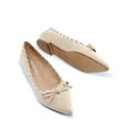 thumbnail image 5 of DREAM PAIRS Women's Ballet Flats with Bow & Scalloped Detail - Soft Micro Suede Pointed Toe Shoes for Casual & Formal Wear, 5 of 8
