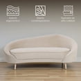 thumbnail image 3 of Ilios Innova | Sofá Querétaro Beige de Diseño Curvo Moderno para Sala, Minimalista, 3 Plazas con Estructura de Madera Resistente y Tapicería, Estilo Contemporáneo, 3 of 9