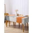 thumbnail image 3 of Modern Orange Beige Grey Rectangle Tablecloth, Abstract Geometric Oil Painting Waterproof & StainResistant Tablecloth, Washable Oil-proof Table Cover for Dining/Party/Wedding/Camping/Buffet 60x120 In, 3 of 9