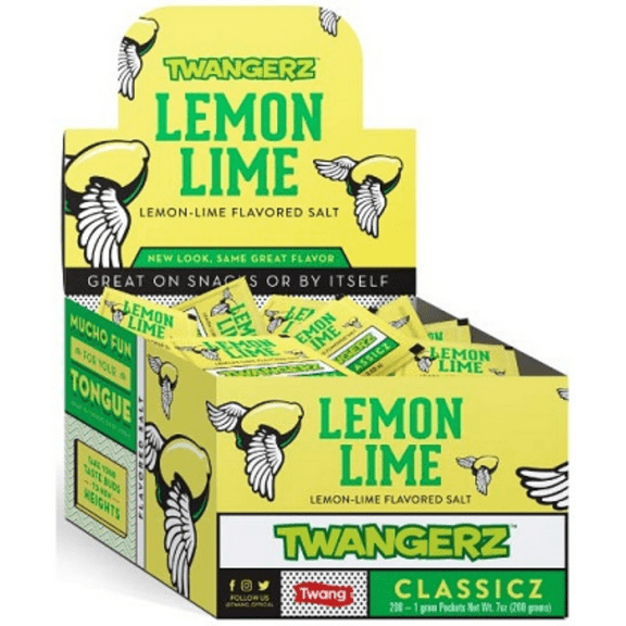 Twang Twangerz LEMON LIME SALT PACKETS 200 Count (BEER SALT) BURST OF FLAVOR