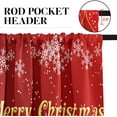 thumbnail image 6 of Christmas Snow Snowflake Kitchen Curtains Window Curtains and Valances Set 36 Inch, Winter Star Reindeer Tree Red Xmas Short Tier Curtain for Kitchen, Merry Christmas Small Kitchen Decor, 6 of 6