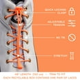 thumbnail image 4 of The Original Stretchlace | Quick Lock No Tie Shoelaces | Elastic Shoe Laces | One Size Fits All | Turns Footwear Into Speedy Slip-On Shoes | ORANGE, 4 of 7