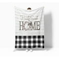 thumbnail image 3 of Home Sweet Throw Blanket, Black and White Buffalo Plaid Farmhouse, Flannel Bed Throw Blanket, Plush Warm Throw Blankets for Couch Sofa Bed Throws Gozy Sofa Bed Camping Travel, 3 of 3