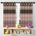 thumbnail image 5 of Blackout Kids Curtains,Black Boho Oriental Flowers and Paisleys Pattern Childrens Insulated Curtains Set Of 2,Bedroom Essentials,Toddler Room Decor 42x54in(106x137cm), 5 of 5