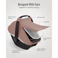 thumbnail image 4 of Cubre asiento de coche para bebé Blissful Diary con dosel de malla color rosa empolvado, 4 of 7