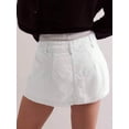thumbnail image 6 of EMMIOL Women's Stretchy Mid-Waist Mini Denim Skort Skirt Y2K Vintage Casual Jean Skirt with Pockets Streetwear 90s Style, 6 of 10