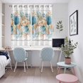 thumbnail image 4 of Vintage Beach Coastal Kitchen Curtains Window Panels, Nautical Shell Starfish Coral Summer Insulated Window Treatment Curtain, Grommet Curtains for Bedroom/Living Room/Bathroom, 2 Piece 52"Wx63"L, 4 of 8