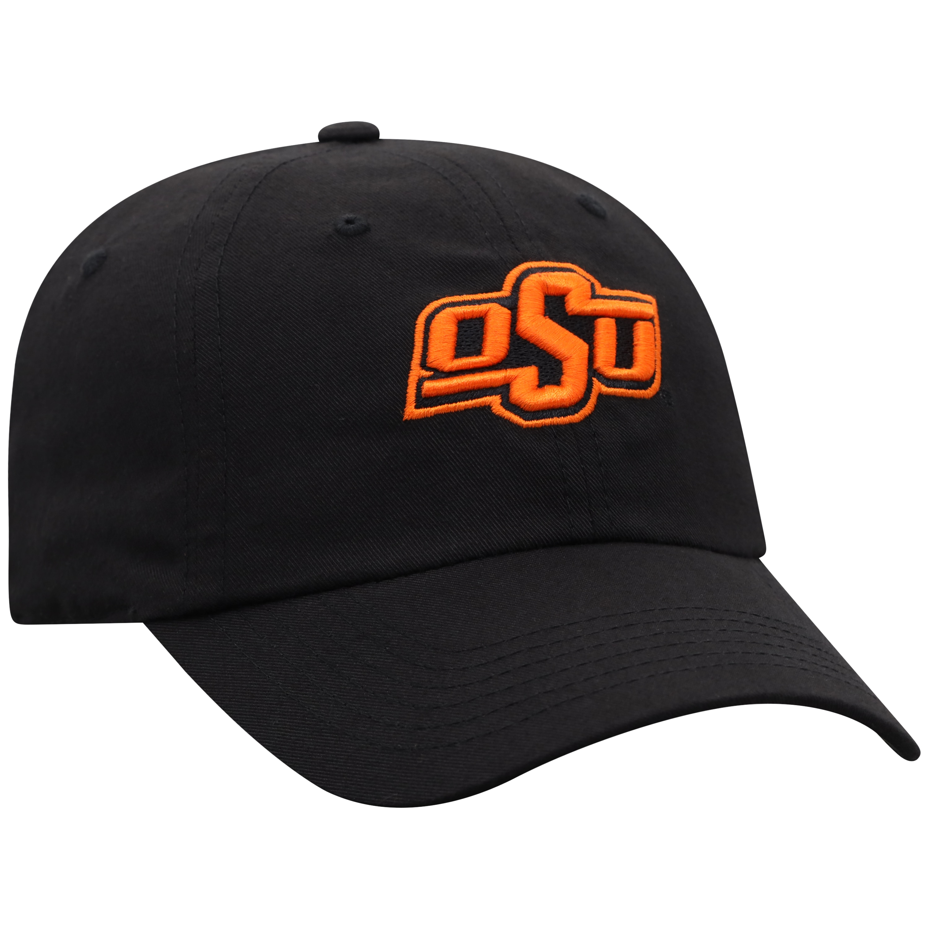 Men's Top of the World Black Oklahoma State Cowboys Staple Adjustable Hat
