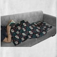 thumbnail image 6 of Geek Soft Flannel Fleece Throw Blanket, Pattern with Snowflakes and Owl Wearing Glasses and Dotted Bowtie, Cozy Plush for Indoor and Outdoor Use, 60" x 80", Multicolor, by Ambesonne, 6 of 6