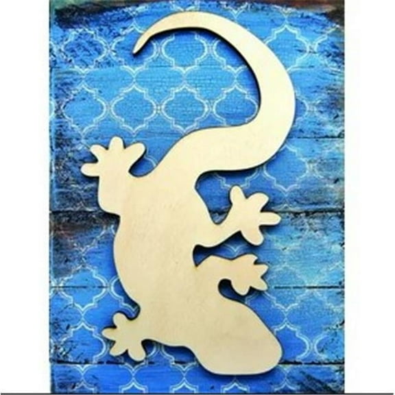 Gecko Art on Board Wall Decor