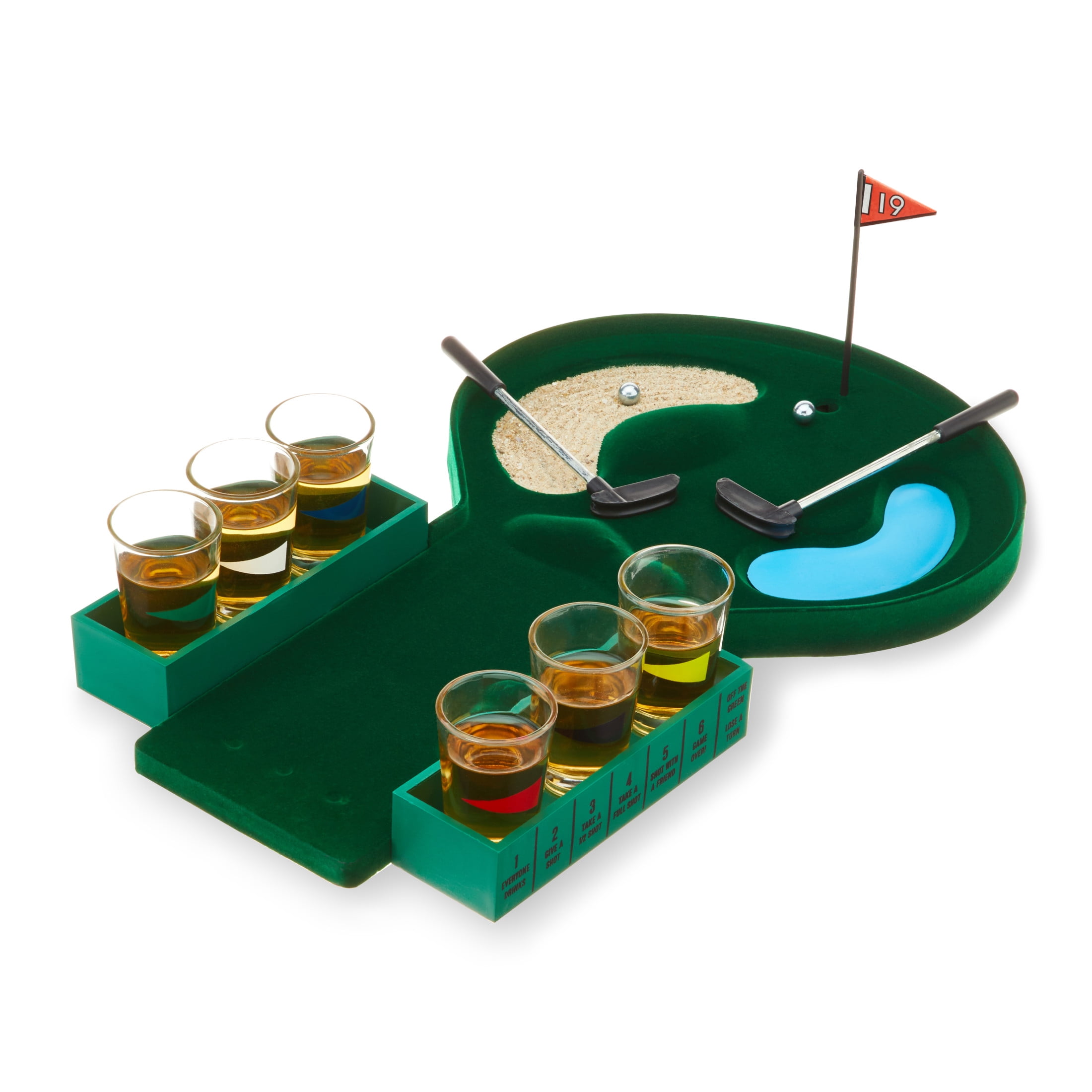Foster & Rye Putt & Shot Glass Game Mini Golf Adult Party Drinking Game Set