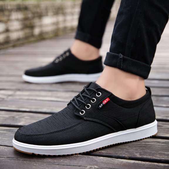 NOKIO Men's Casual L𝗈afers S𝗅ip On Fashion Walking Sneakers Wide Width 𝖮𝗑fords Work Shoes Lightweight Soft Sole D𝗋essy Shoes Fashion 𝖫a𝖼e Up Sport Shoes