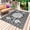 Gray, variant on Orange Boho Outdoor Rug 4x6 Ft - Reversible Patio Rug Outdoor Camping Rugs, Geometric Antique Tribal Retro Ethnic Washable Indoor Outdoor Area Rugs, Non-Slip Outdoor Carpet Runner for Deck/Porch