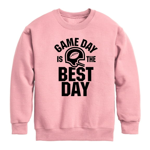Instant Message - Game Day Best Day - Toddler & Youth Crewneck Fleece Sweatshirt