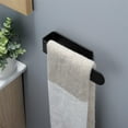 thumbnail image 6 of 1*Towel Rack Black Clearance! Ynlkorvg Hand Towel Holder Hand Towel Strip Self Adhesive Bathroom Towel Strip Affixed To Wall Stainless Steel Brush in Black Bathroom Kitchen Bedroom, Storage Rack, 6 of 9