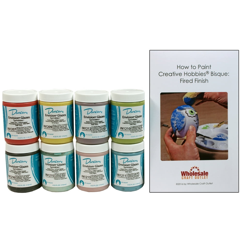 Duncan INKIT2 Envision Sprinkles Glaze Kit for Ceramics Set of 8