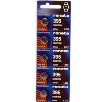 Renata Watch Battery - Renata 395 Button Cell watch battery, 5 Batteries