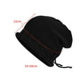 thumbnail image 2 of Dyfzdhu Winter Hat Warm Chunky Cable Knit Hats Soft Stretch Thick Cute Knitted Cap for Cold Weather Black, 2 of 4