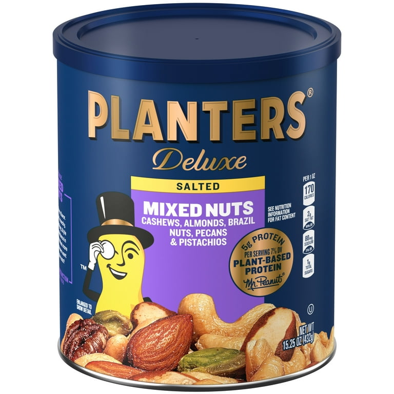 Planters Deluxe Mixed Nuts with Hazelnuts, Plant Based Protein