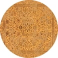 thumbnail image 1 of Ahgly Company Indoor Round Abstract Orange Modern Area Rugs, 3' Round, 1 of 4