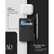 Slim Minimalist Wallets For Men & Women - Genuine Leather Credit Card Holder Front Pocket RFID Blocking Wallet With Gift Box