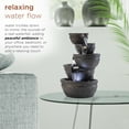 thumbnail image 3 of Alpine Corporation 13" 3-Tiered Bowls Tabletop Fountain with LED Lights, Resin, 3 of 12