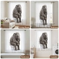 thumbnail image 6 of Funny Elephants Sheer Curtains 45 Inches Long, Cute Art Fun Lovely Animals on Toilets Light Filering Curtains, Breathable Simi Curtain Privacy Drapes for Kitchen Bathroom Small Window Treatment, 6 of 9