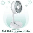 thumbnail image 2 of Bell+Howell My Foldaway Fan Rechargeable Fan Ultra Lightweight Portable Compact Extendable to 4 Feet High with 3 Speed Modes As Seen On TV, 2 of 6