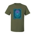 thumbnail image 2 of Wild Bobby, Neon Celtic Cross, Inspirational/Christian, Men Graphic Tees, Military Green, Small, 2 of 3