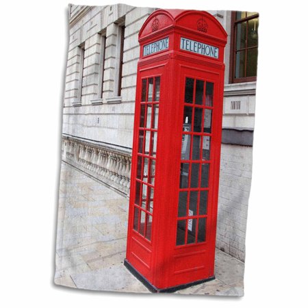 3dRose Londons Famous Red Phone Booths - Towel  15 by 22-inch