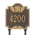 thumbnail image 1 of Whitehall 5105OG Monogramme - Pelouse Standard - une Ligne- Bronze/or, 1 of 1