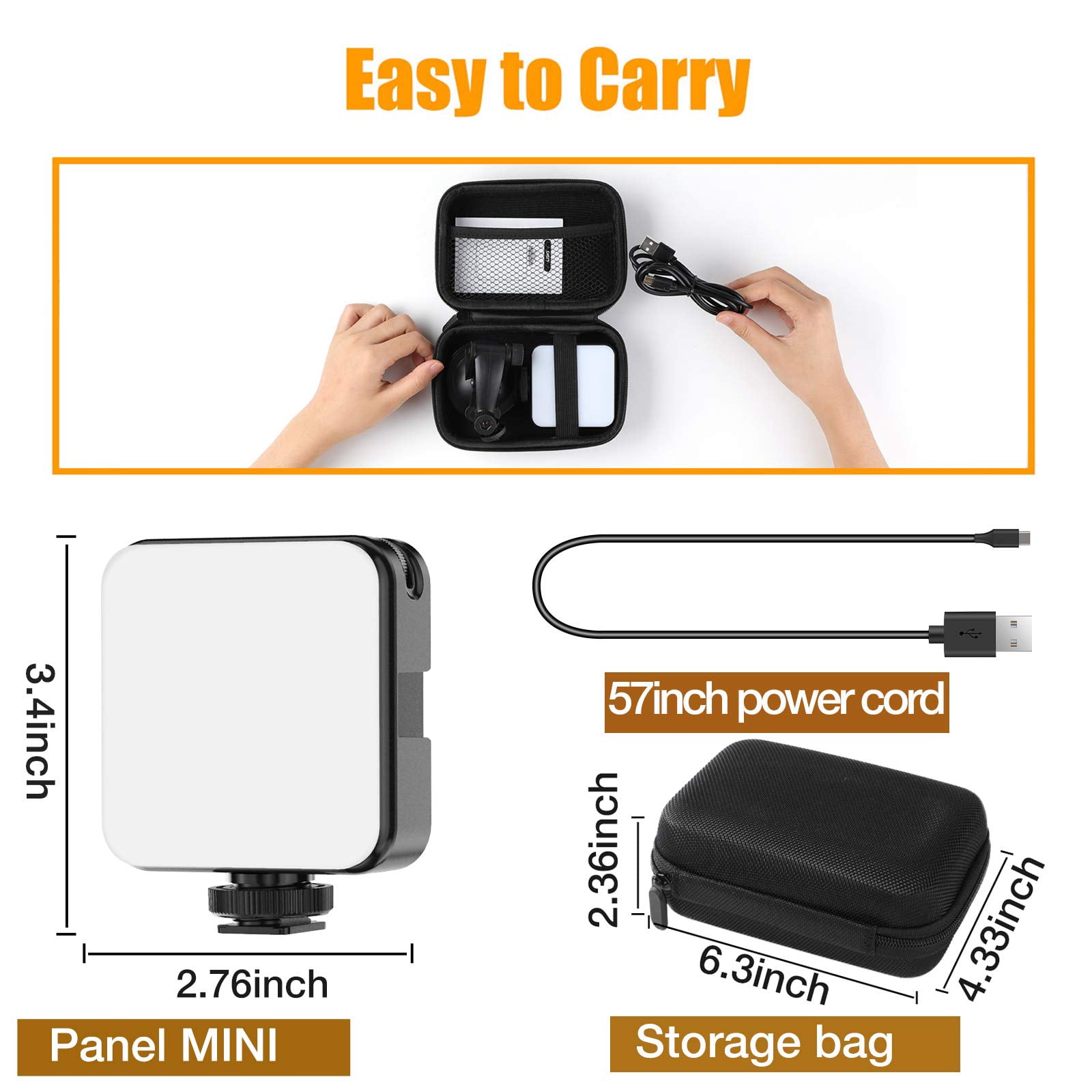 Video Conference Lighting Kit, Webcam Lighting for Remote Working/Zoom Calls, Zoom Lighting/Live Streaming, Self Broadcasting, for Laptop/Computer with Upgrade Suction Cup