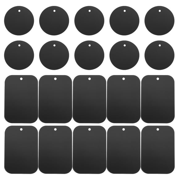 KAKOWELY 20Pcs Universal Metal Plate for Magnetic Phone Car Mount Holders Magnet Plates (Black),2.56"X1.77"X0.08"