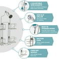 Zenna Home Expandable OvertheShower Caddy with 4 Basket Shelves