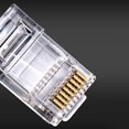 thumbnail image 5 of 150Pcs Cat6 RJ45 Connecteur UTP Câble Ethernet Jack 8P8C Réseau CAT 6 Fiches Modulaires avec 6.5mm RJ45 Bouchons, 5 of 5