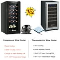 thumbnail image 5 of UWR-Nite 18 Bottle Wine Fridge, Freestanding Compressor Wine Cooler Refrigerator, Beverage Wine Chiller with Digital Temperature Control & Double-layer Glass Door, 5 of 7