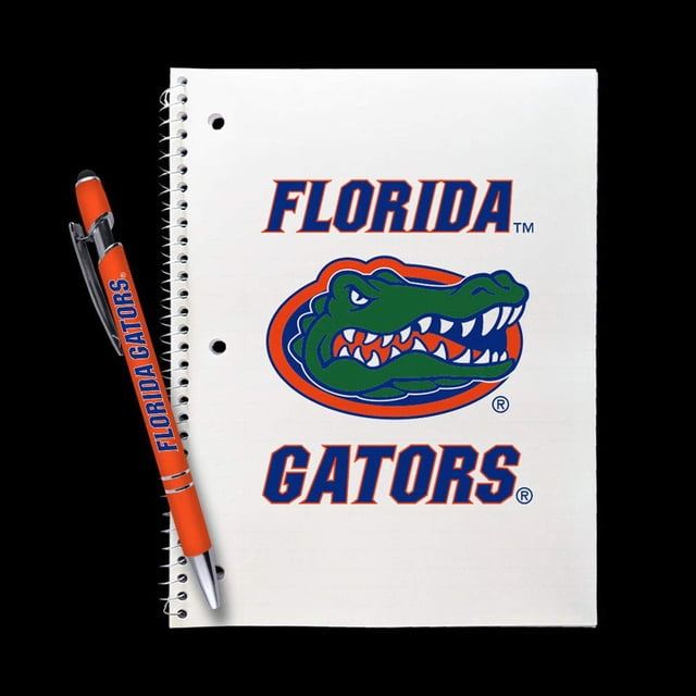 Set de regalo con bolígrafo de felicitación Florida Gators, cuaderno en espiral con bolígrafo