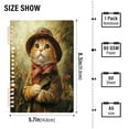 thumbnail image 3 of WOBOGO Cat in An Army Coat Notebook College Horizontal Grid Paper Ink Spill Resistant Water Resistant Cover 8.3x5.7x0.4in, 3 of 8