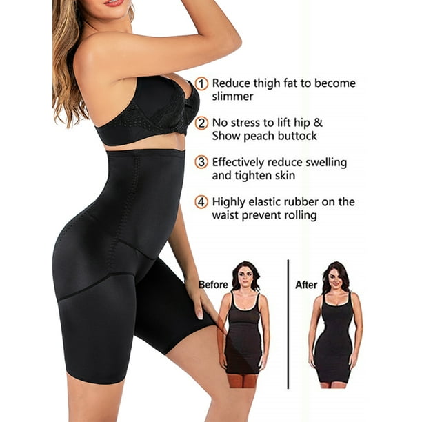 SAYFUT Mid-Thigh Bodysuit Tummy Control Compression Shapewear for Women  Seamless Full Body Shaper