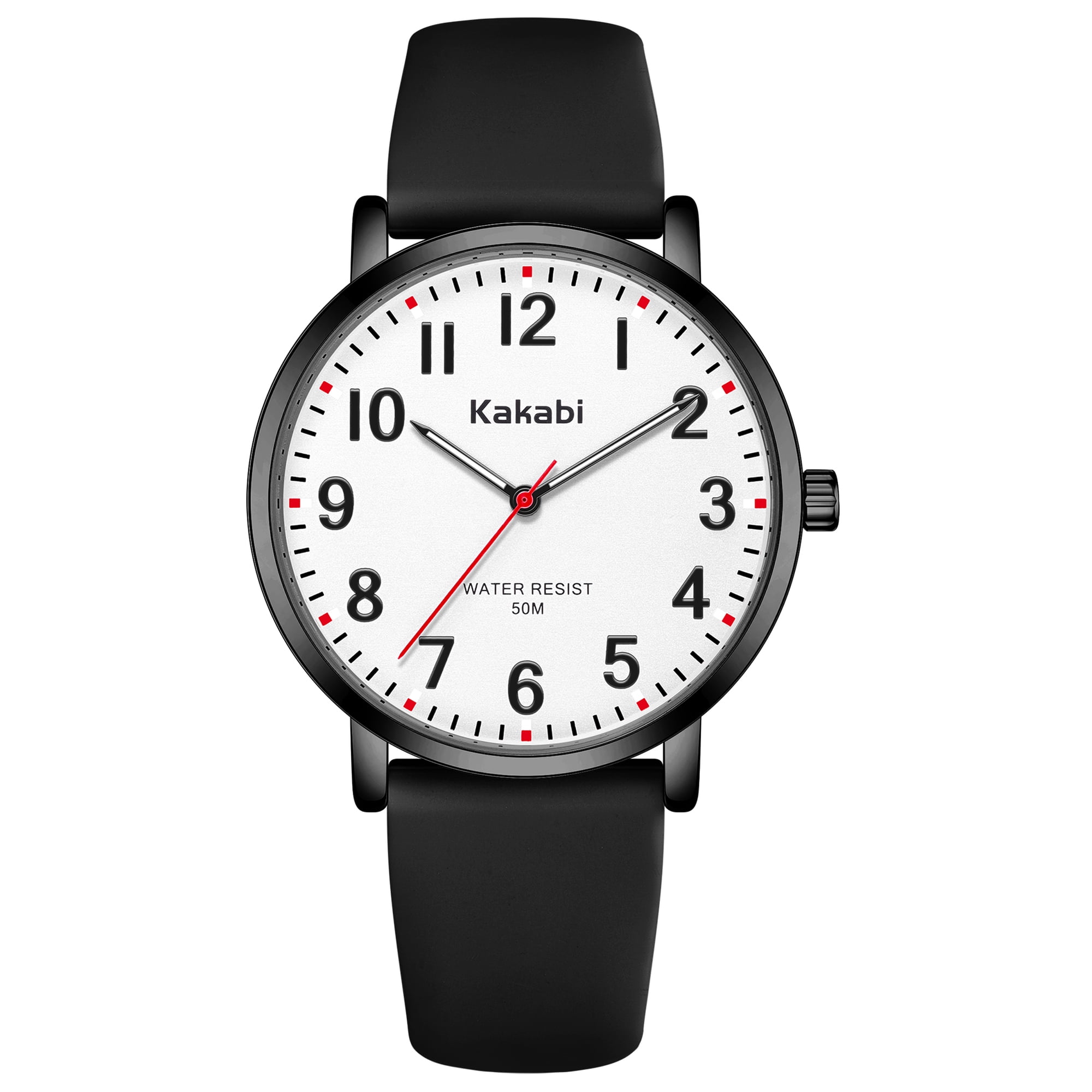 Women’s Quartz Watch with Minimalist Large Dial, Silicone Strap,Waterproof Watch for Woman,Birthday Gift for Woman