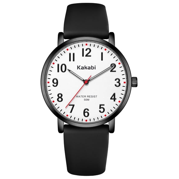 Women’s Quartz Watch with Minimalist Large Dial, Silicone Strap,Waterproof Watch for Woman,Birthday Gift for Woman